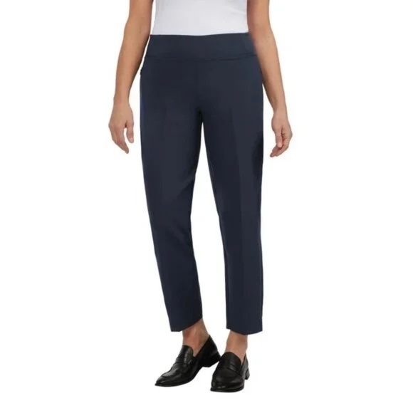 Kirkland Signature Pull-On Ankle Pants, Side Zipper Pockets, Blue Small NWT - Picture 1 of 15